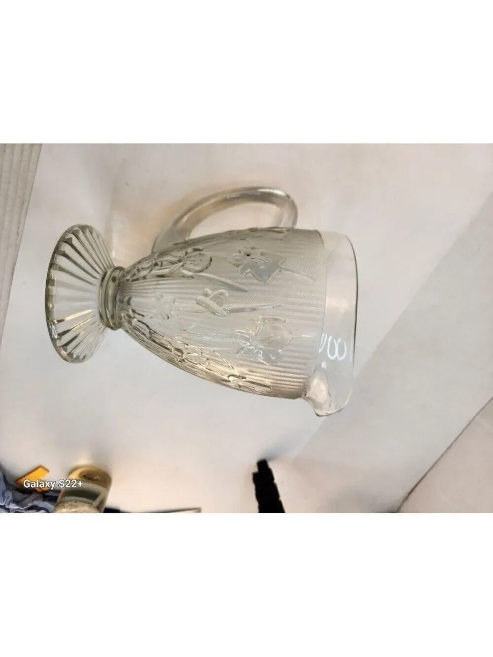 Vintage Jeanette Iris & Herringbone Clear Carnival Depression Glass 9